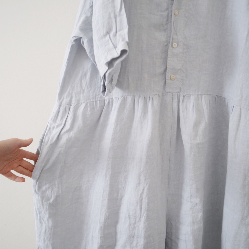 Ilana Kohn Steven Linen Jumpsuit Light Blue - Picture 8 of 8